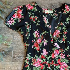 Urban Outfitters Floral flutter sleeves dress